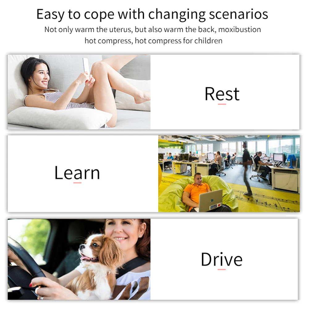 Electric Heating Menstrual Vibration Pad Belt For Period Pain Relief