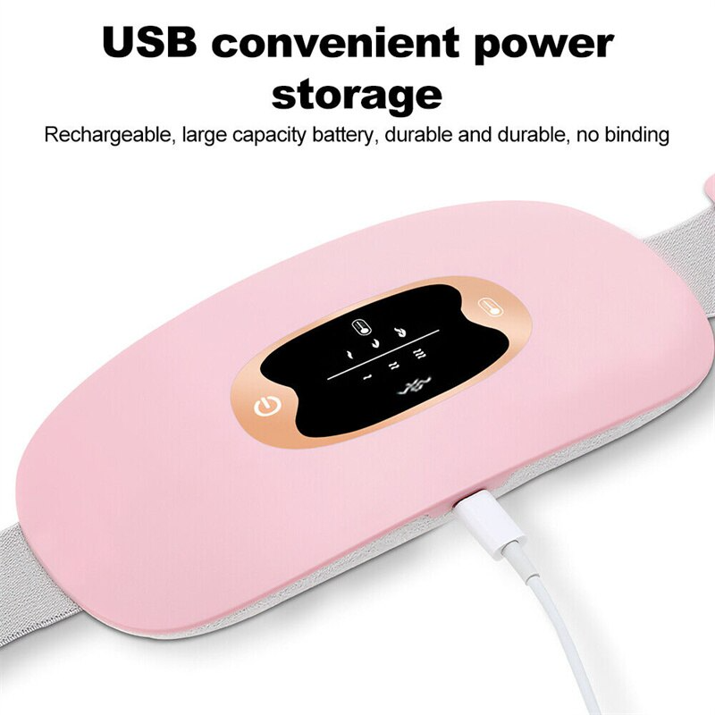 Electric Heating Menstrual Vibration Pad Belt For Period Pain Relief